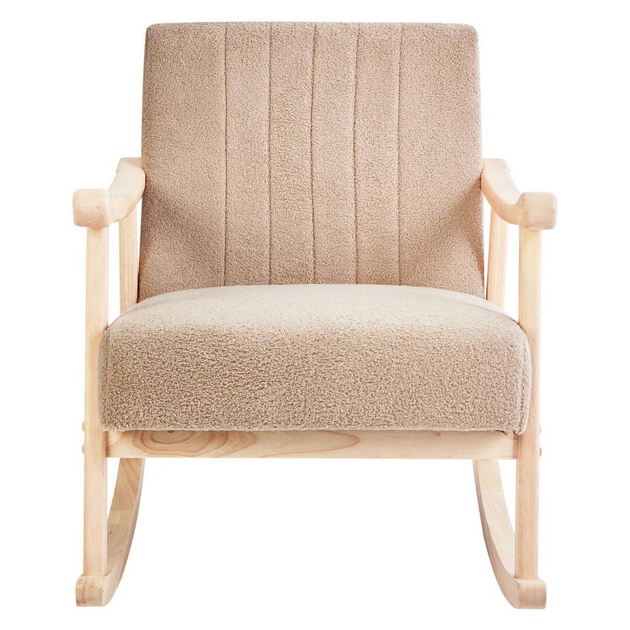 Beliani Schaukelsessel aus Bouclé Retro LEKNES  