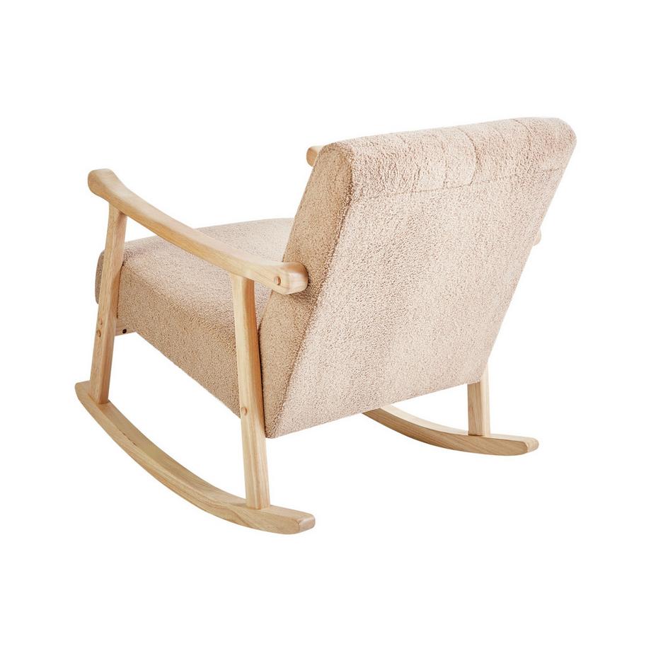 Beliani Schaukelsessel aus Bouclé Retro LEKNES  