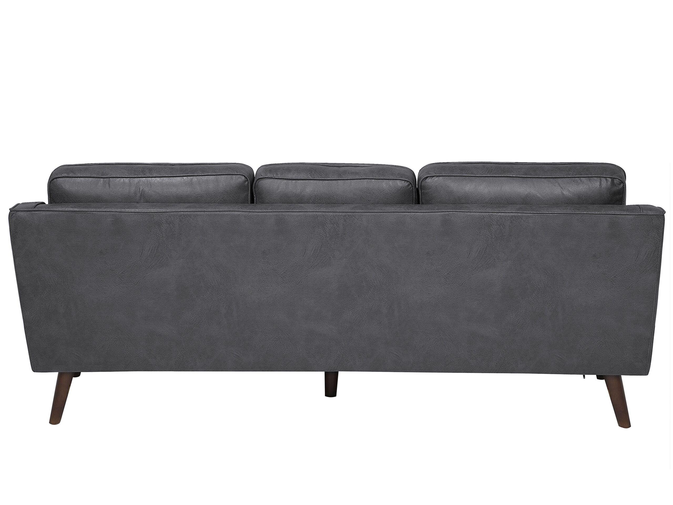 Beliani 3 Sitzer Sofa aus Kunstleder Industriell LOKKA  