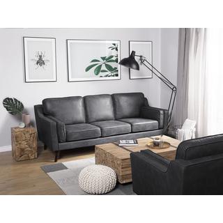 Beliani 3 Sitzer Sofa aus Kunstleder Industriell LOKKA  