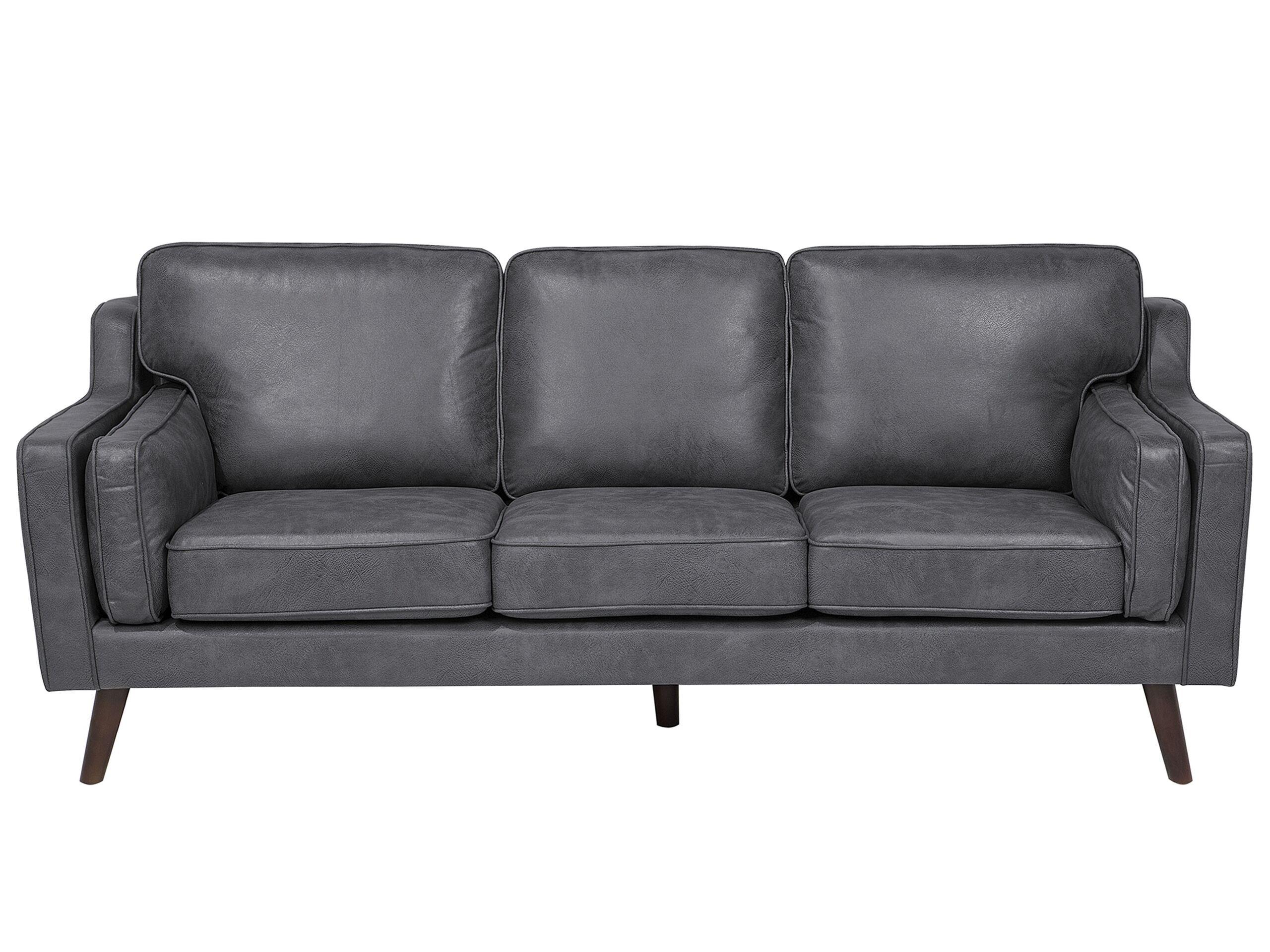 Beliani 3 Sitzer Sofa aus Kunstleder Industriell LOKKA  