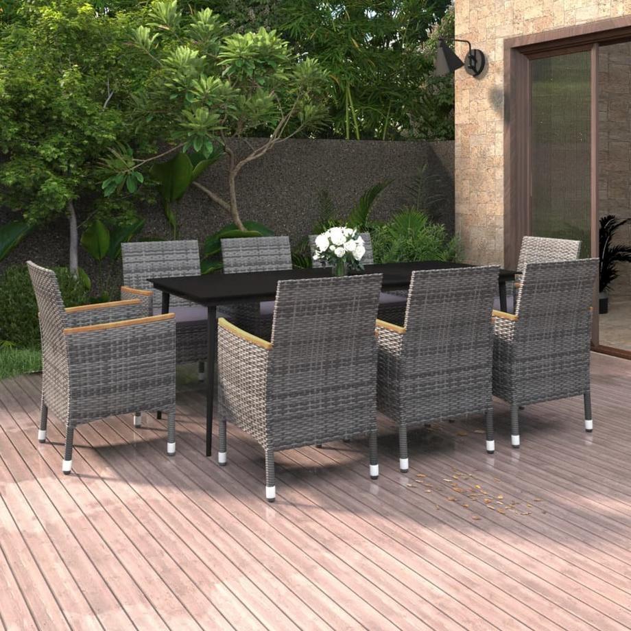 VidaXL set da pranzo da giardino  