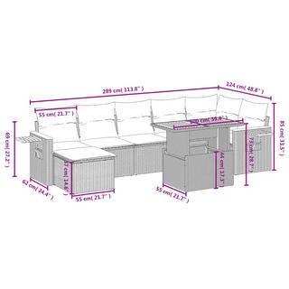 VidaXL Garten sofagarnitur poly-rattan  