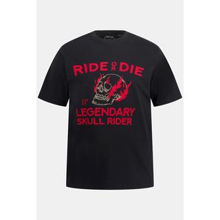 JP1880  T-shirt con stampa "Ride or Die", scollo a girocollo e mezze maniche 