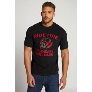 JP1880  T-shirt à manches courtes, col rond et imprimé Ride or Die 