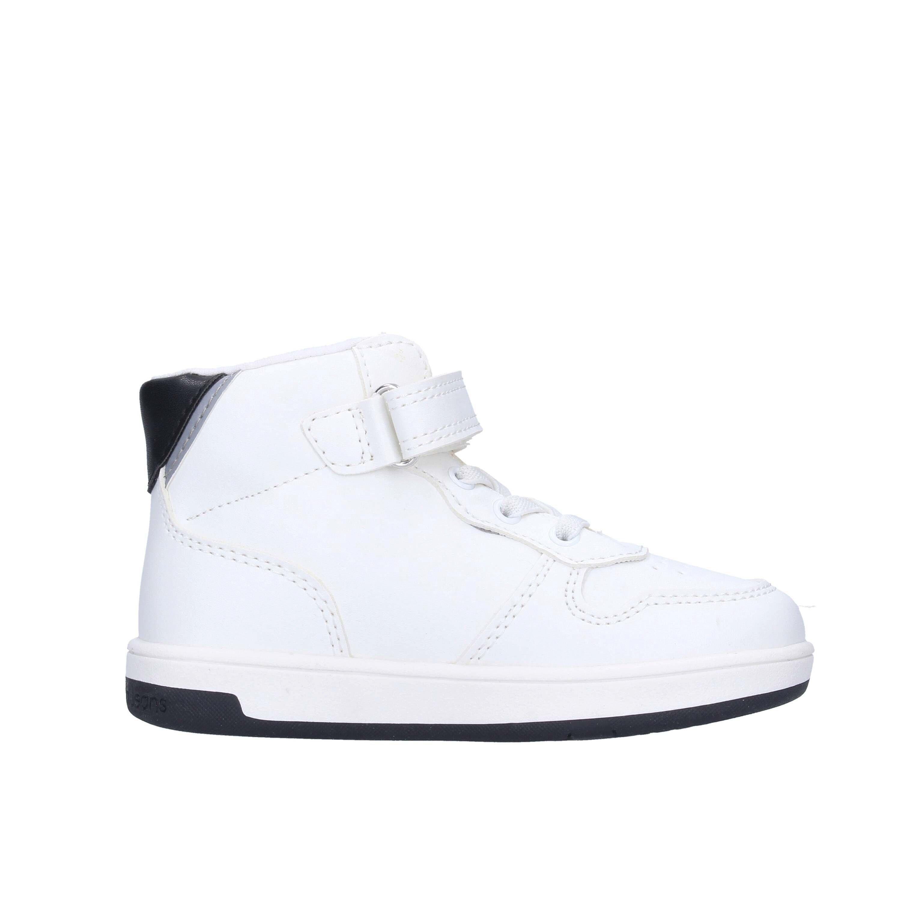 Calvin Klein  sneakers alte con lacci e strappi per bambini white/black 