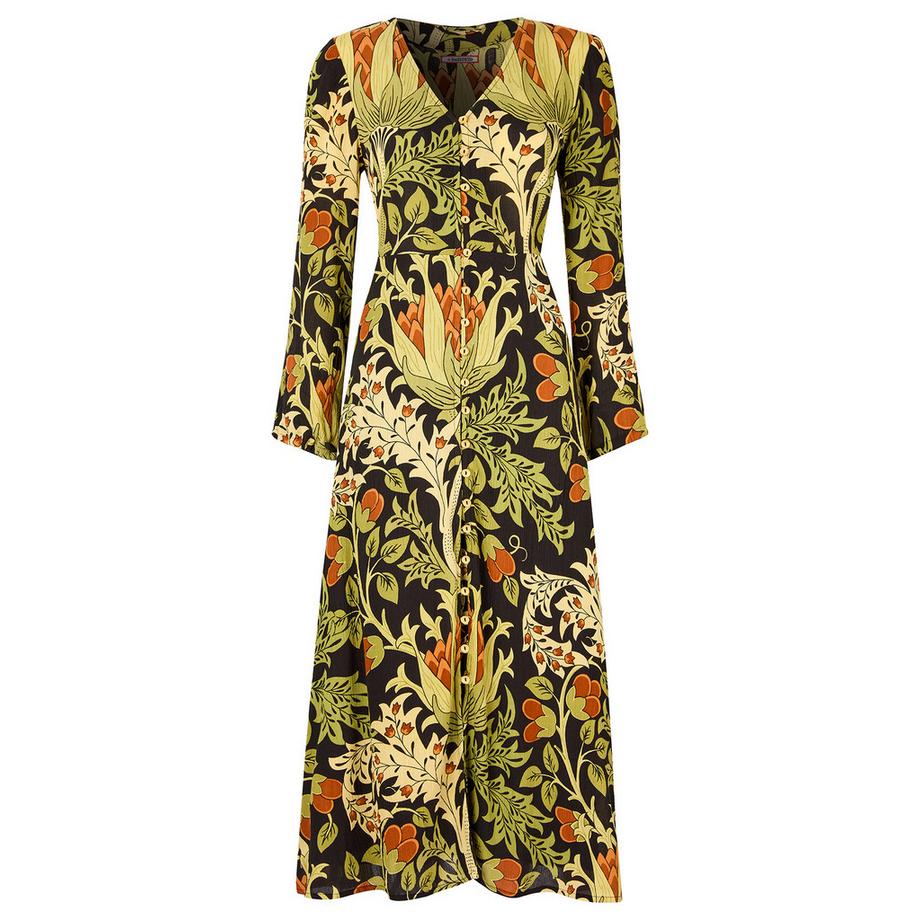 Joe Browns Robe Longue Bohème Col V Motif Floral  