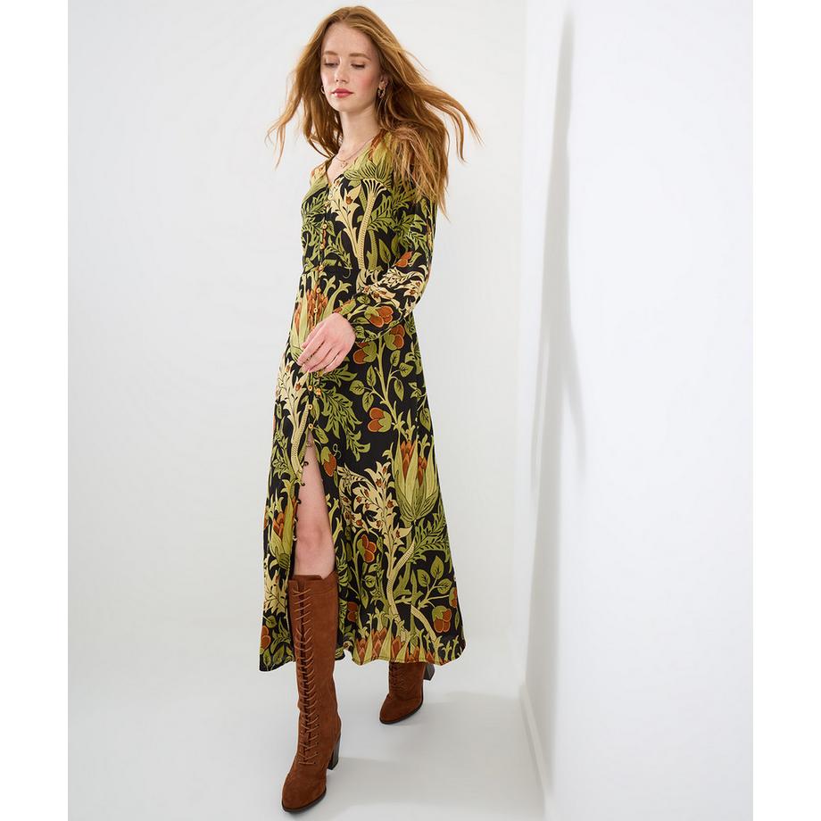 Joe Browns Robe Longue Bohème Col V Motif Floral  