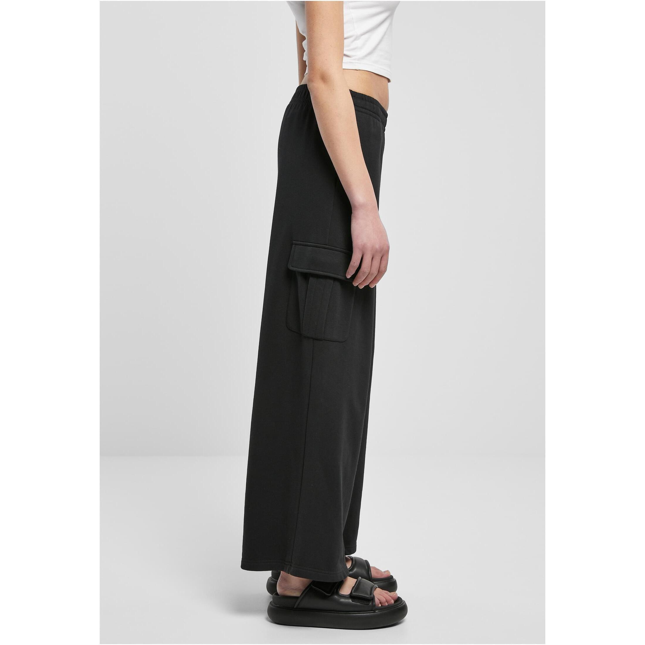 URBAN CLASSICS Terry High Waist Wide Leg Cargo Hose  