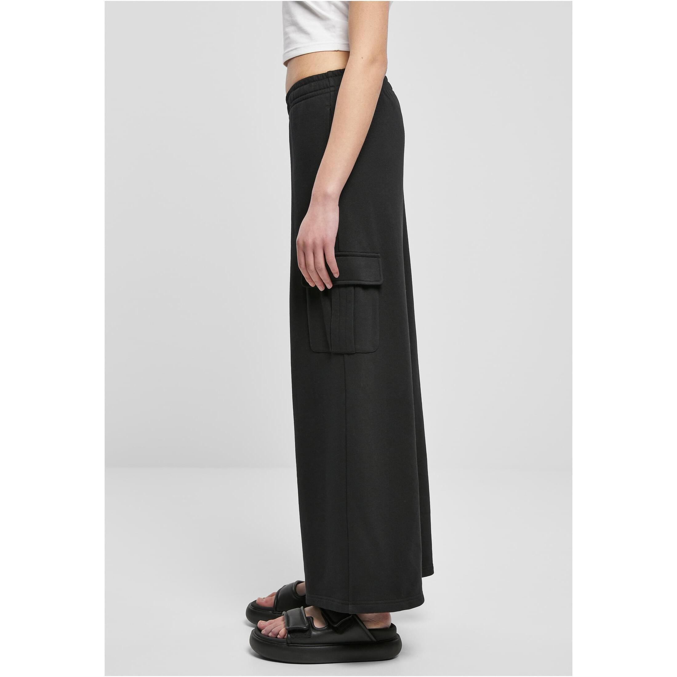 URBAN CLASSICS Terry High Waist Wide Leg Cargo Hose  
