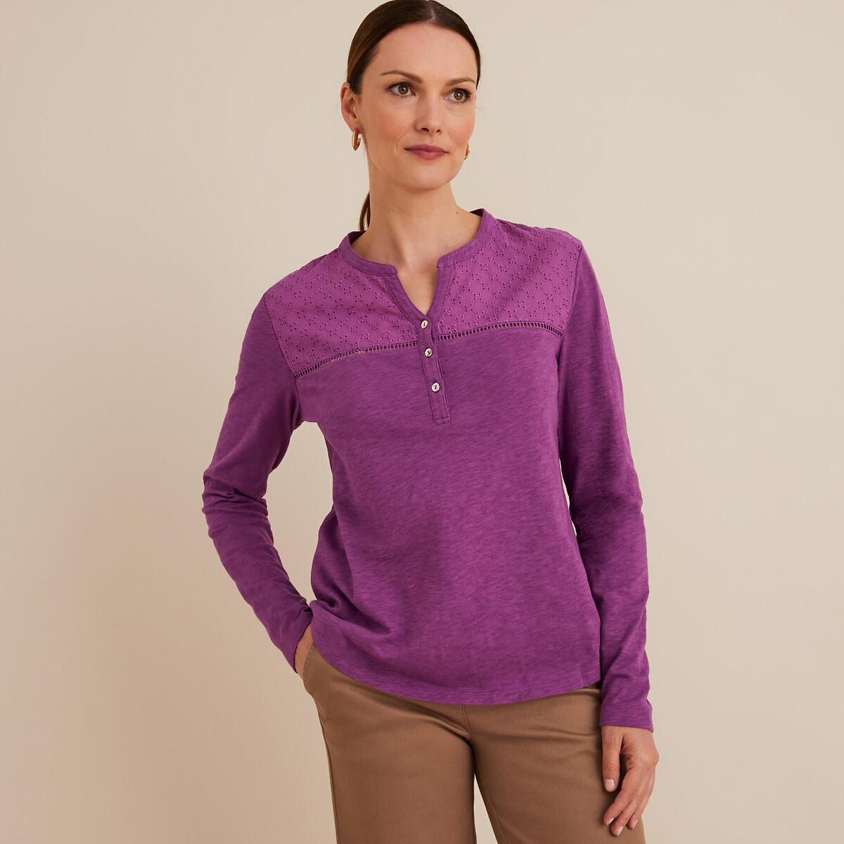 La Redoute Collections  Shirt mit Henley-Ausschnitt 