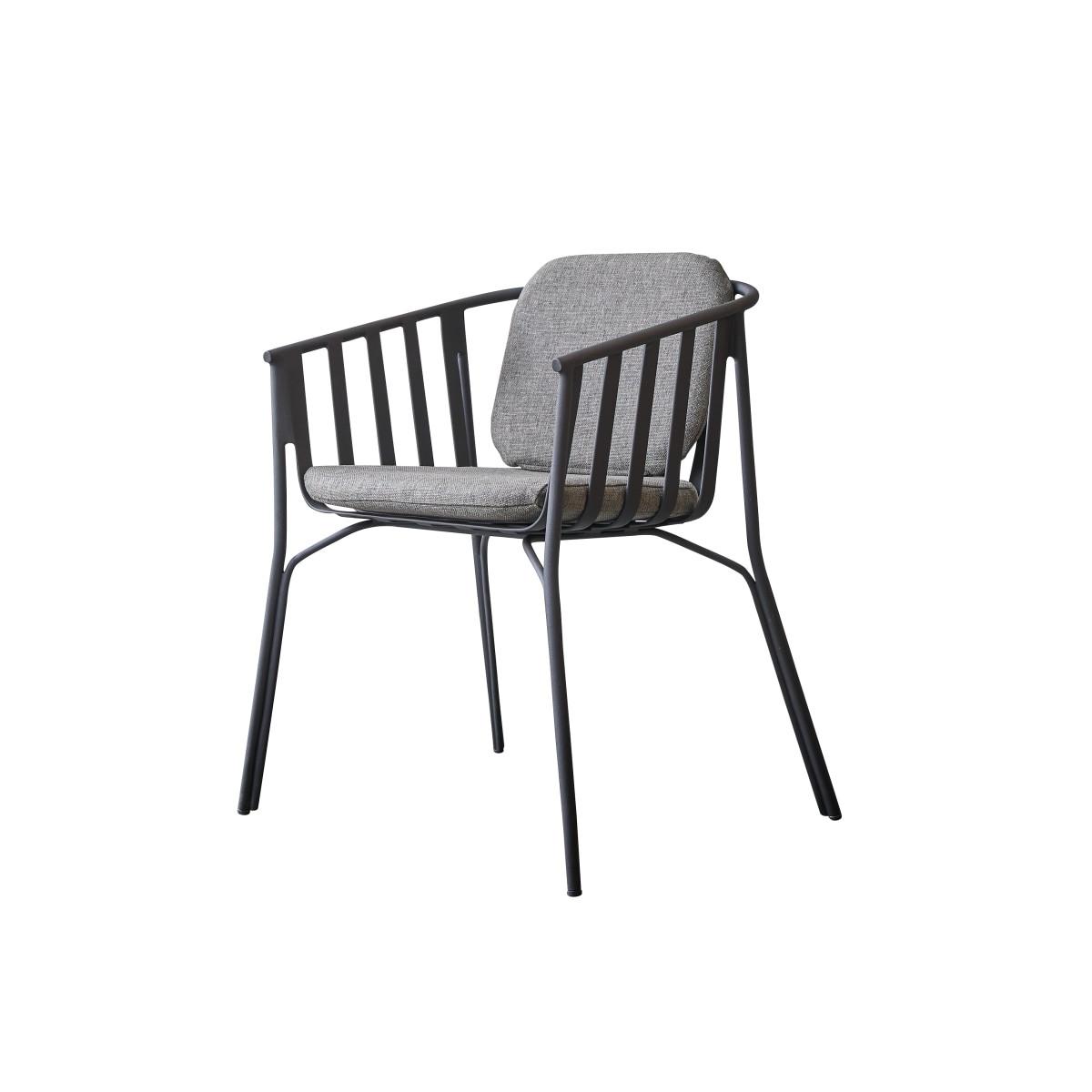 Tikamoon Fauteuil en aluminium et tissu Grazi  