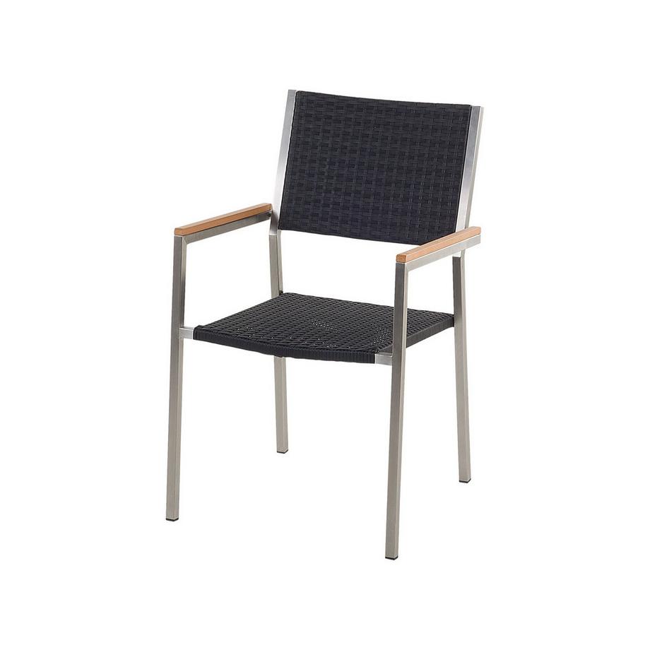 Beliani Garten-Essgruppe für 8 Personen aus Granit Industriell GROSSETO  