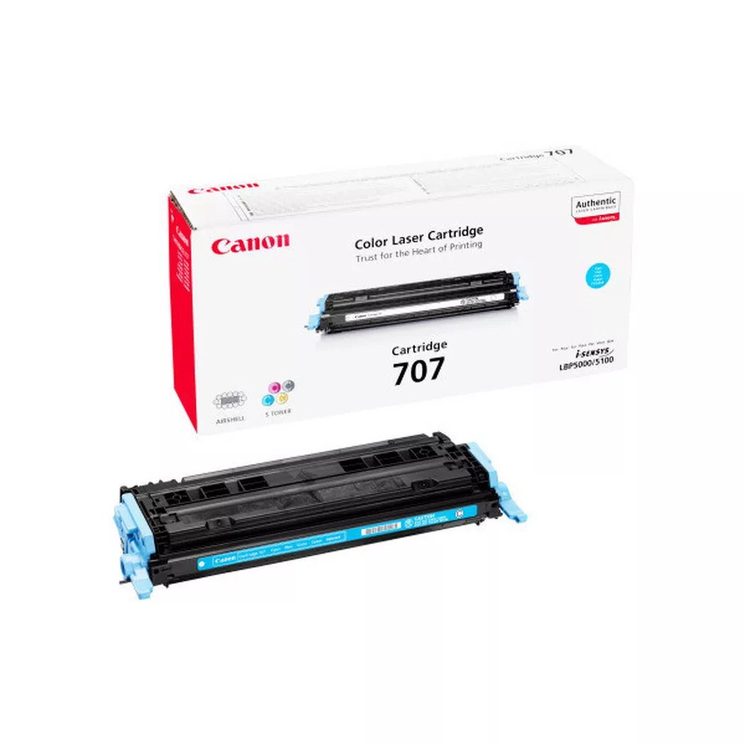 Canon – Toner-Modul 707 cyan 9423A004 LBP 5000 2000 Seiten, Schwarz, One Size