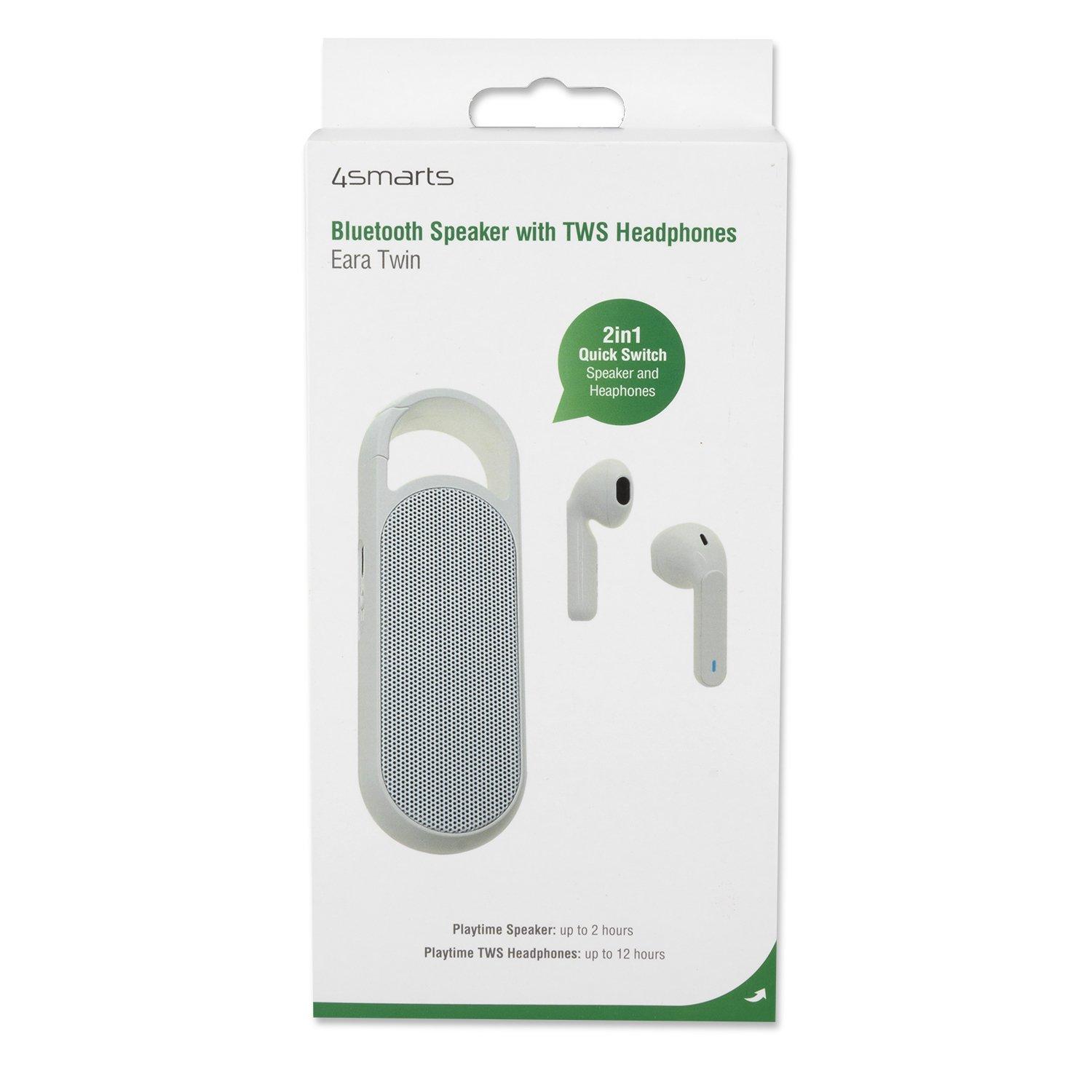 4smarts  4smarts Eara Twin Kopfhörer True Wireless Stereo (TWS) im Ohr AnrufeMusik Bluetooth Weiß 