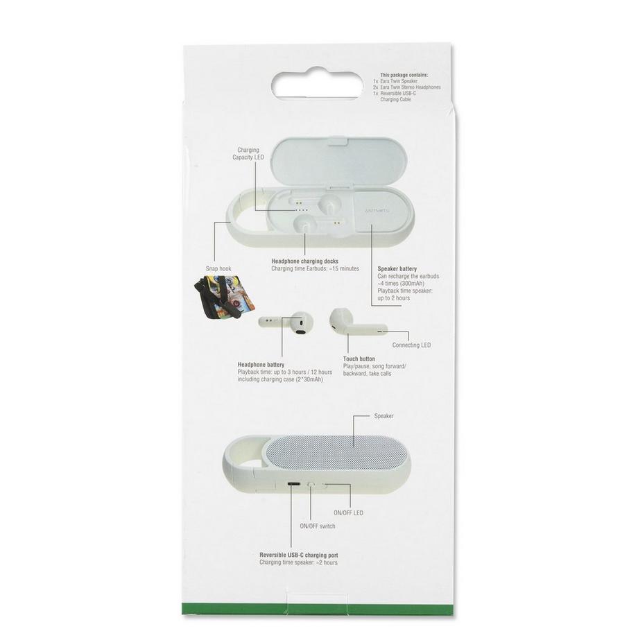 4smarts  4smarts Eara Twin Kopfhörer True Wireless Stereo (TWS) im Ohr AnrufeMusik Bluetooth Weiß 