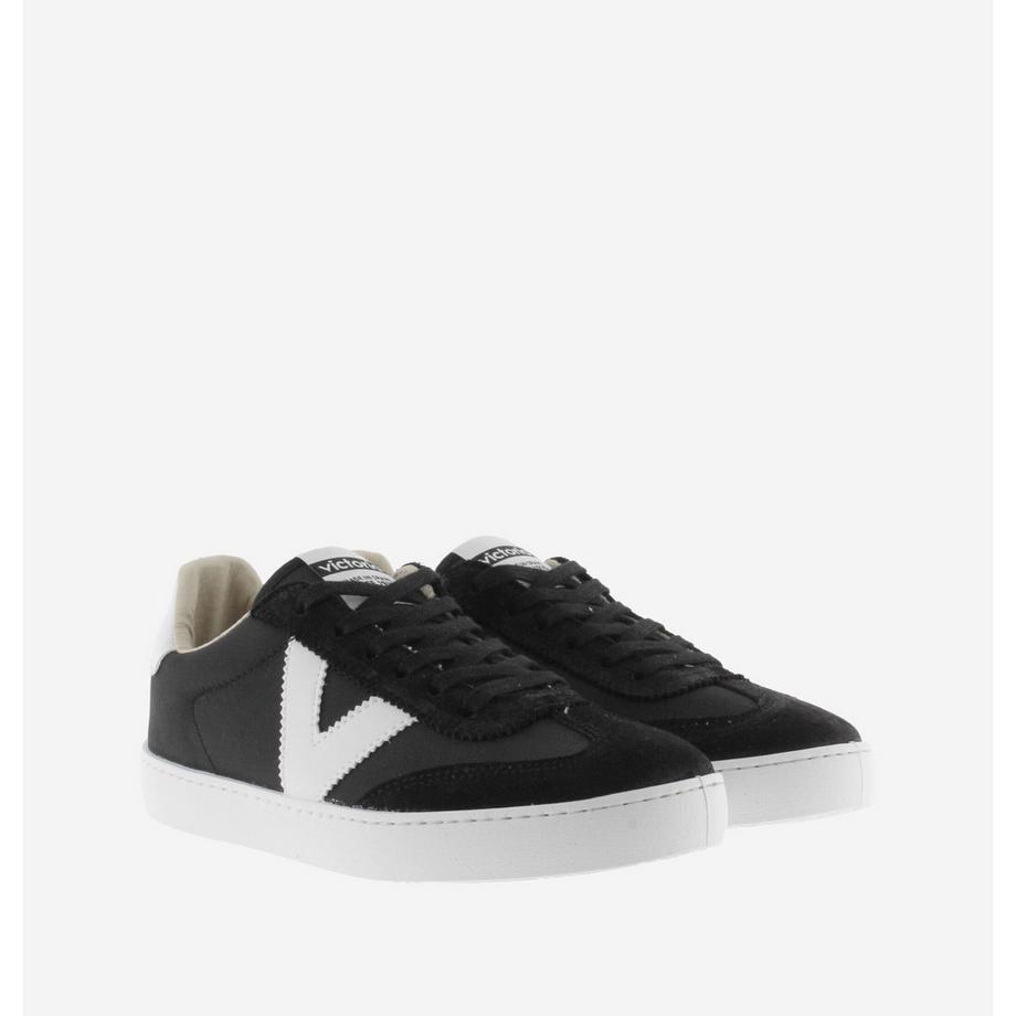 Victoria Berlin Cuir Fendu Nylon Baskets Baskets monochromes en berlin cuir fendu et nylon 