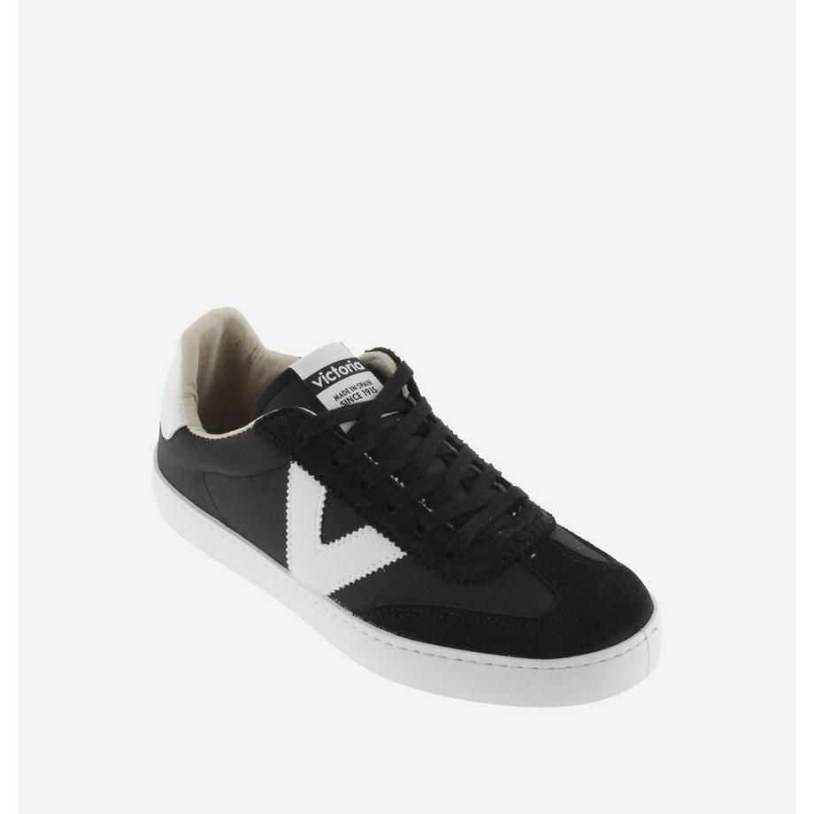 Victoria Berlin Cuir Fendu Nylon Baskets Baskets monochromes en berlin cuir fendu et nylon 
