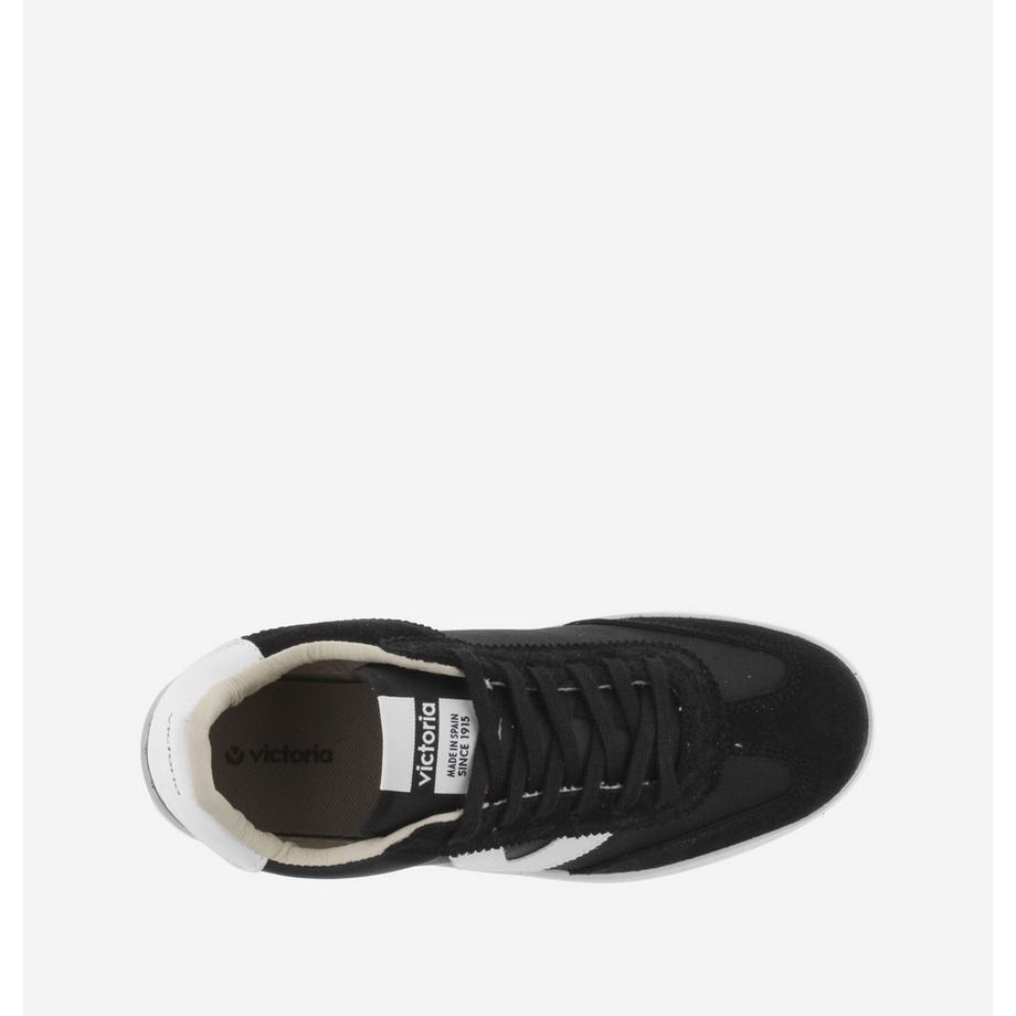 Victoria Berlin Cuir Fendu Nylon Baskets Baskets monochromes en berlin cuir fendu et nylon 