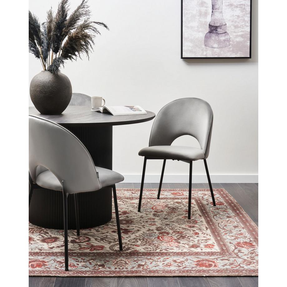 Beliani Set di 2 sedie da pranzo en Velluto Glamour COVELO  