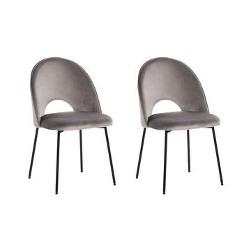 Set di 2 sedie da pranzo en Velluto Glamour COVELO