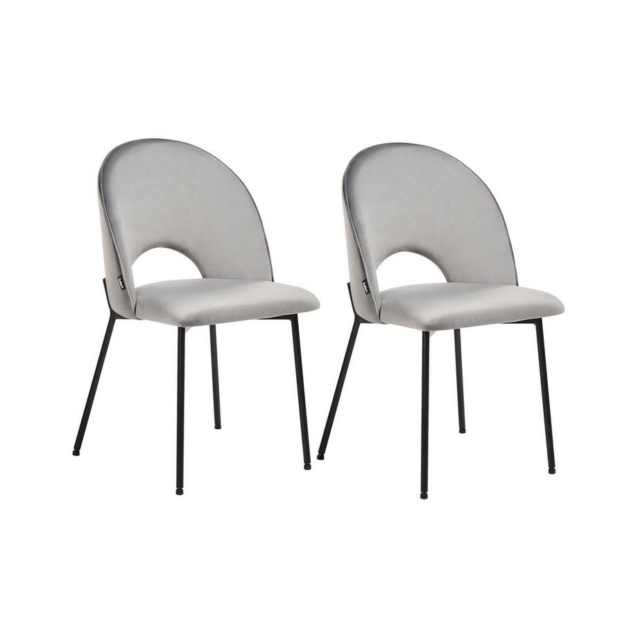 Beliani Set di 2 sedie da pranzo en Velluto Glamour COVELO  