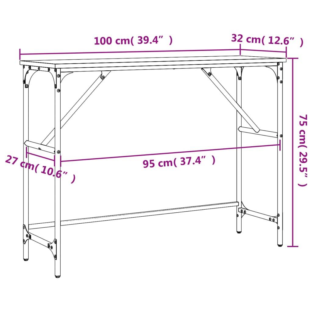 VidaXL Table console bois d'ingénierie  