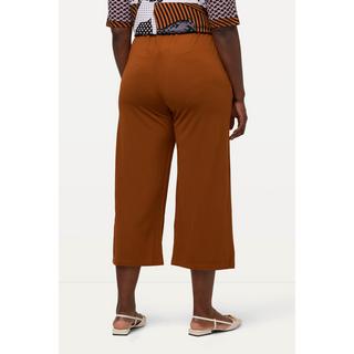 Ulla Popken  Culottes in tessuto fluente con taglio della gamba ampio e lungo fino al polpaccio e cintura elastica 