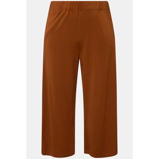 Ulla Popken  Culottes in tessuto fluente con taglio della gamba ampio e lungo fino al polpaccio e cintura elastica 