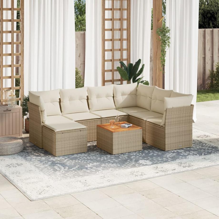 VidaXL set divano da giardino Polirattan  