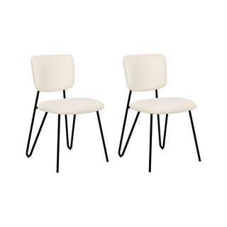 Beliani Lot de 2 chaises en Bouclé Moderne NELKO  