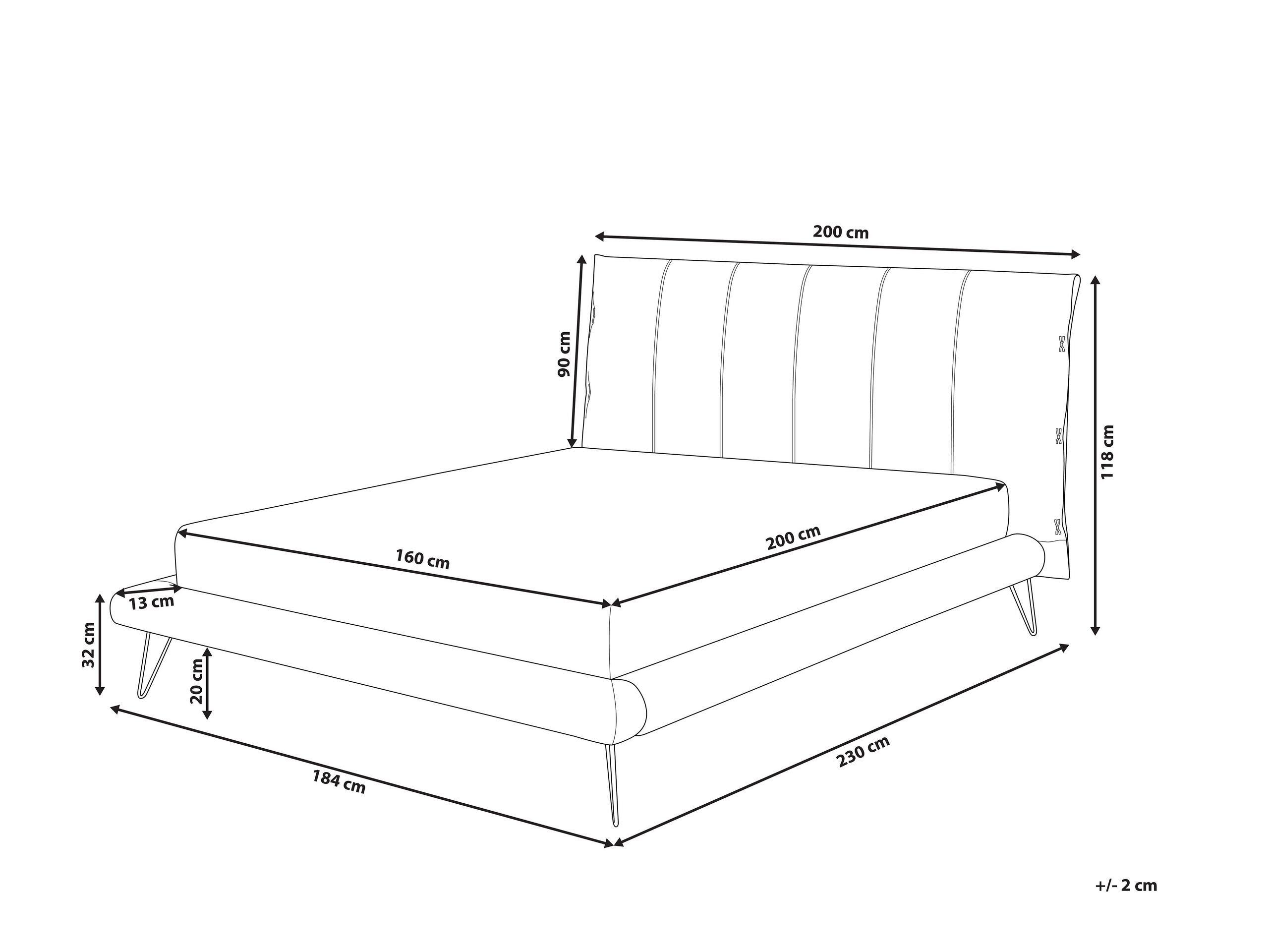 Beliani Bett mit Lattenrost aus Kunstleder Modern BETIN  