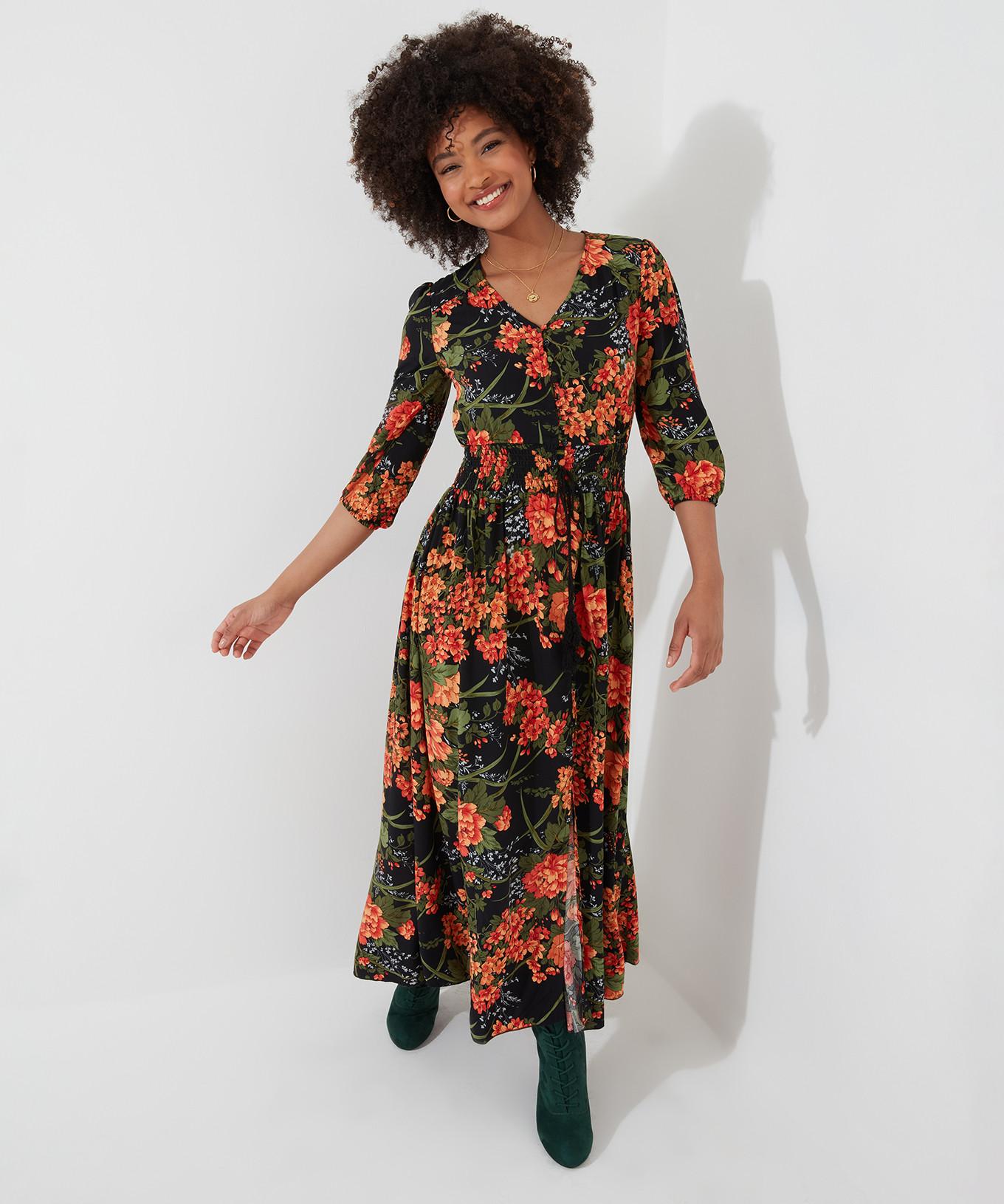 Joe Browns  Robe Maxi Dentelle Noire et Florale 