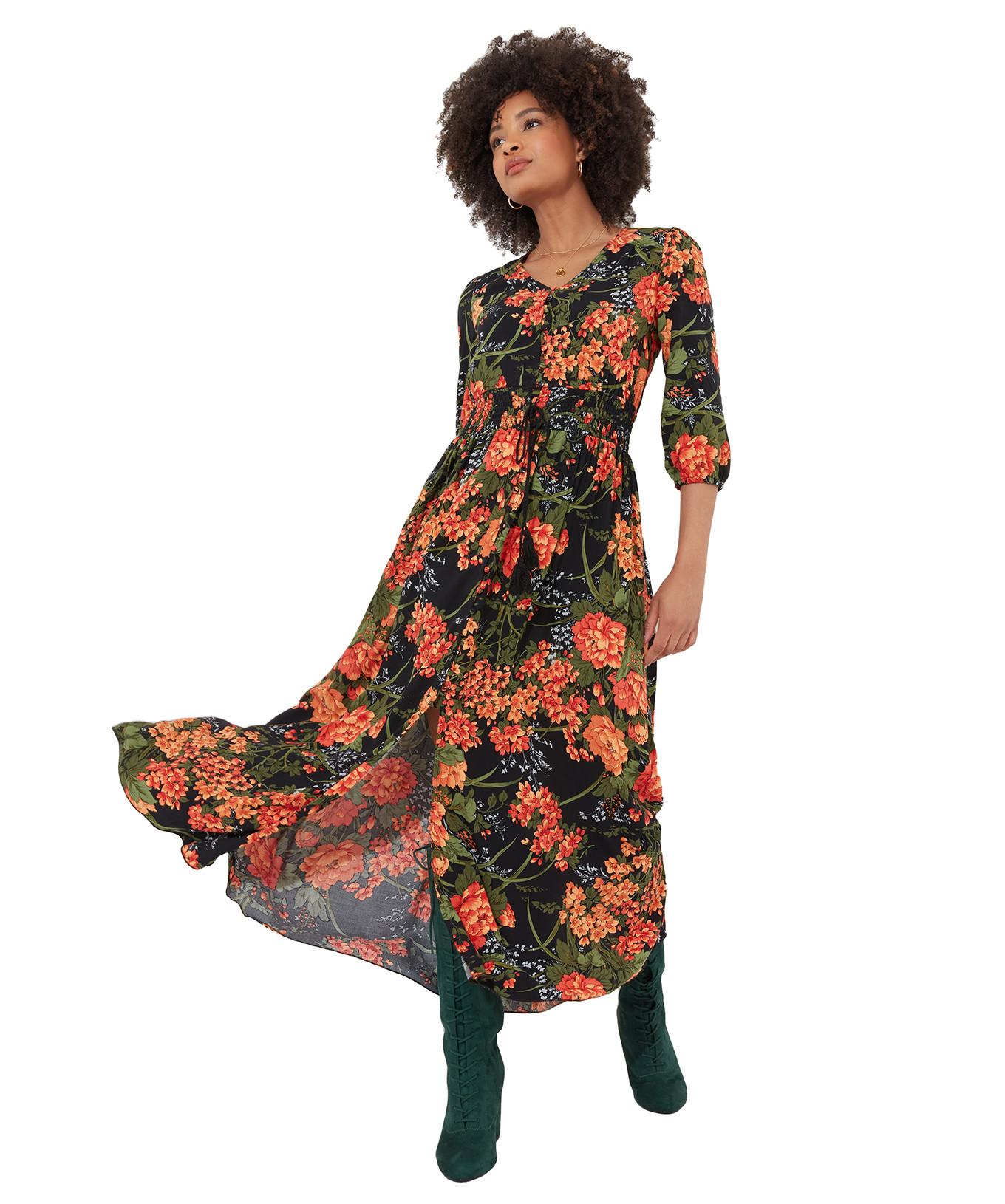 Joe Browns  Robe Maxi Dentelle Noire et Florale 