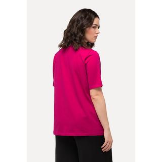 Ulla Popken  T-shirt con fascia, scollo a tunica e mezze maniche 