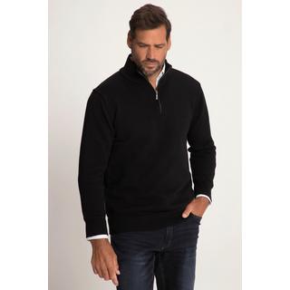 JP1880  Maglione polo con collo alto, zip e maniche lunghe 