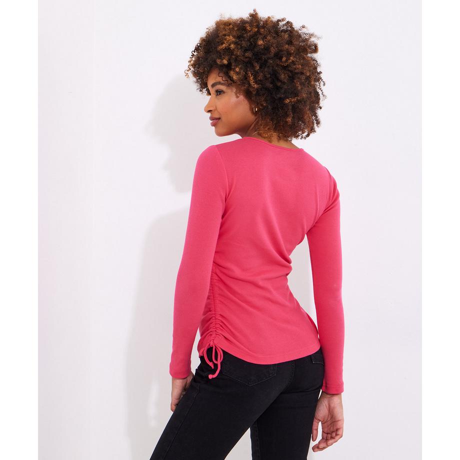 Joe Browns Top a Maniche Lunghe a Costine con Nodo Laterale  