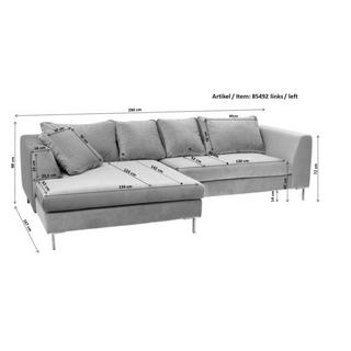 KARE Design Ecksofa Gianni Grau Rechts  