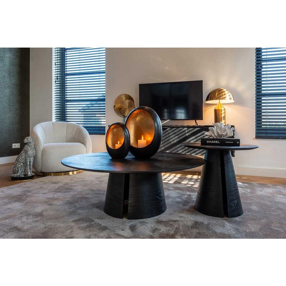 mutoni Table d&#039;appoint Blax noir 59  