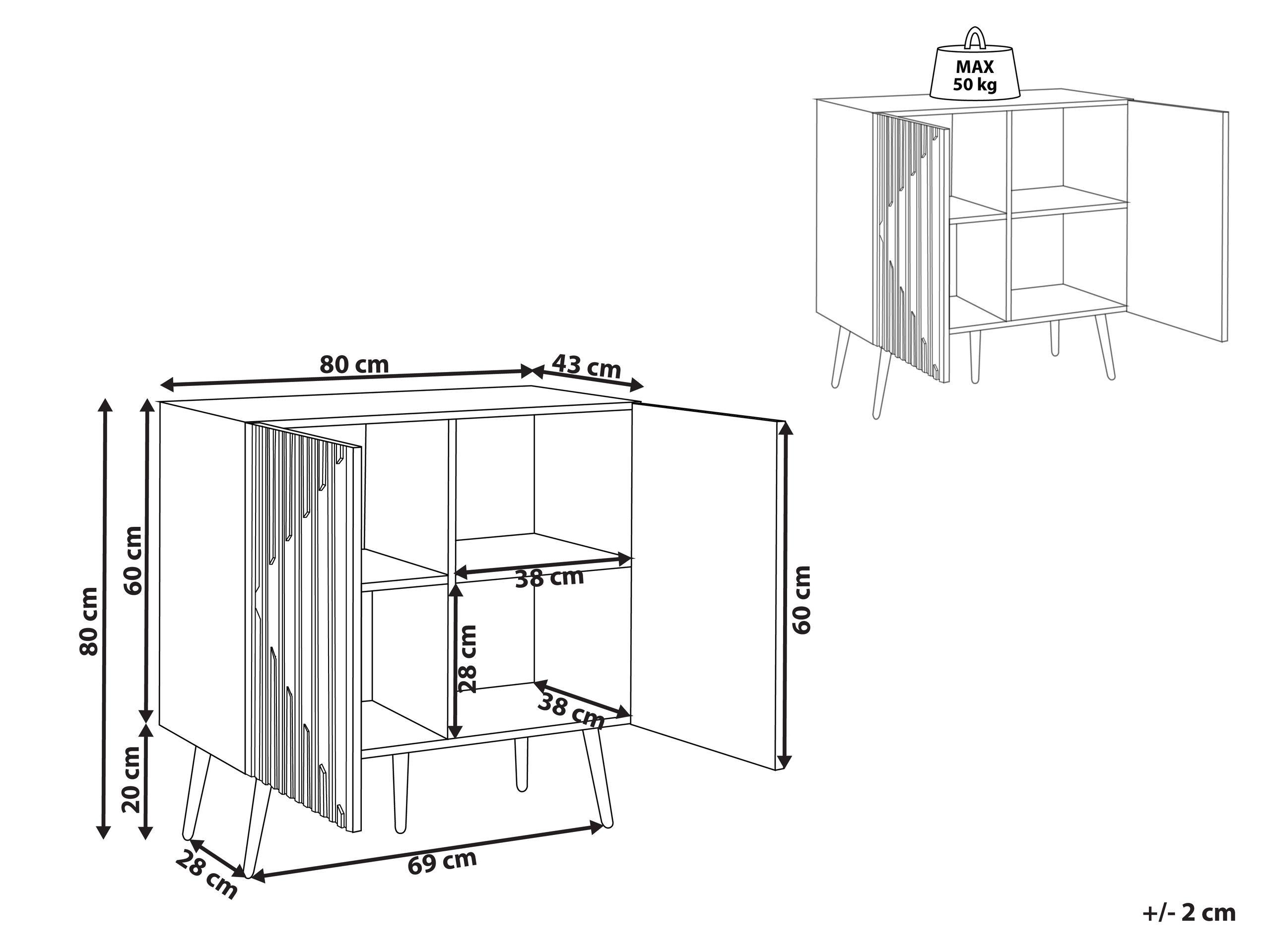 Beliani Schrank aus MDF-Platte Modern DALCROSS  