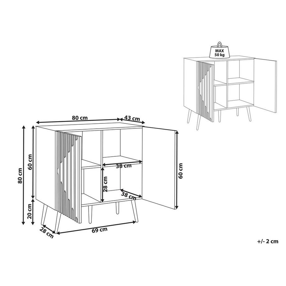 Beliani Armadio en Fibra a media densità (MDF) Moderno DALCROSS  