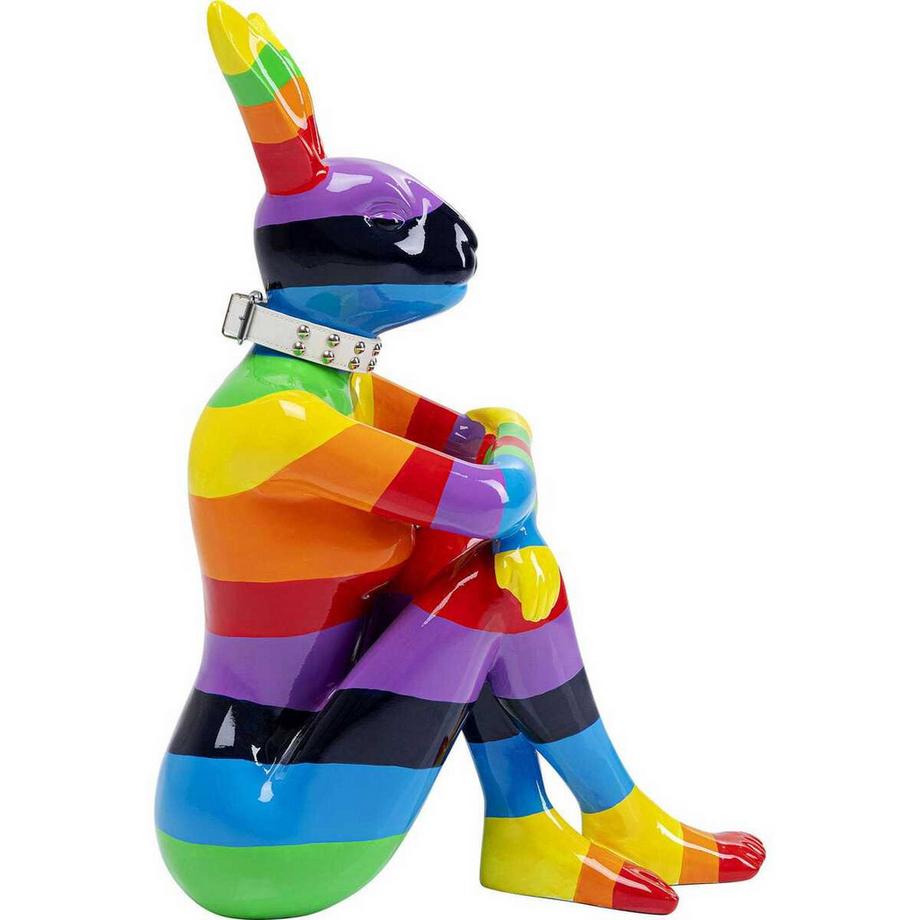 KARE Design Objet décoratif Sitting Rabbit Rainbow 80  