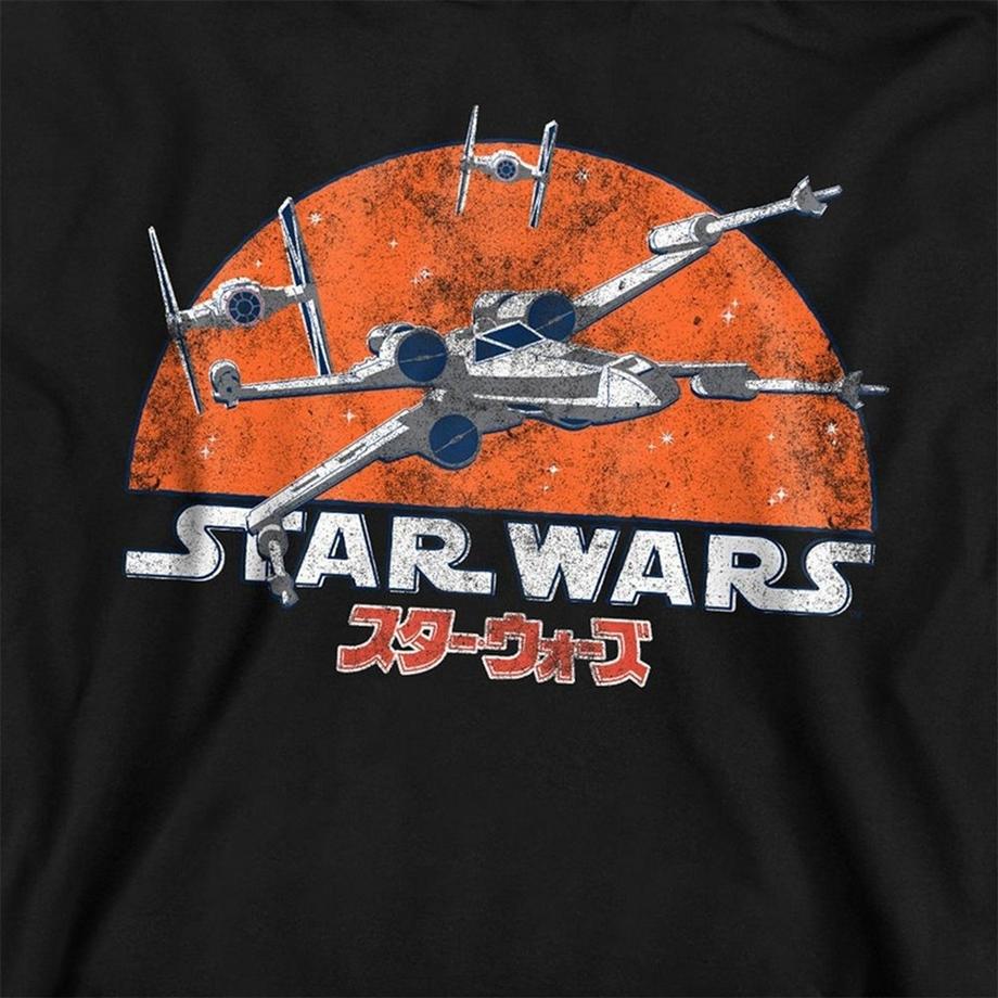 STAR WARS  Xwing And Tie Fighter Flight Felpa Con Cappuccio 