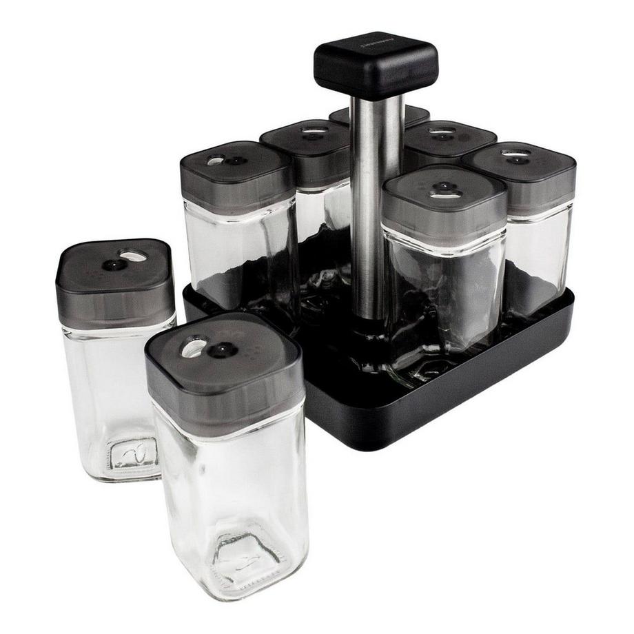eStore  Rotierendes Gewürzregal, 8 Gewürzgläser 