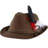 Tectake  Cappello tradizionale marrone con penna 