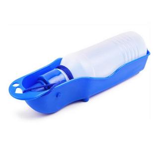 eStore  Hundewasserflasche mit eingebautem Napf, 250 ml - Blau 