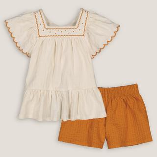 La Redoute Collections  Set aus Bluse und Shorts 