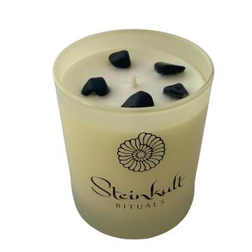 Duftkerze BLACK TURMALINE POWER & MORROCAN CEDAR