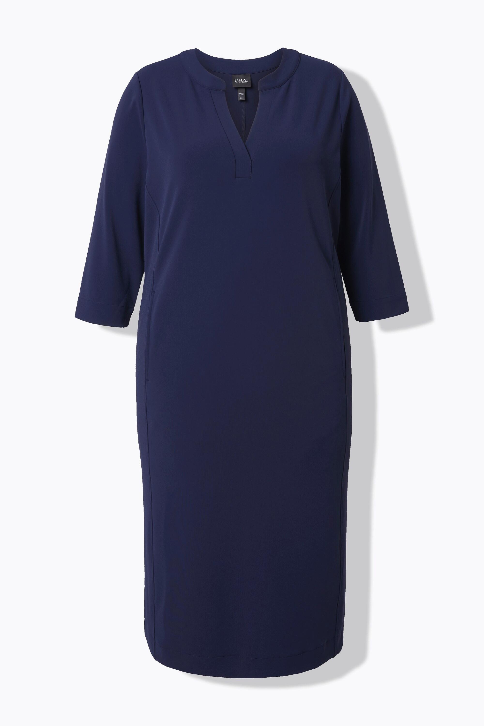 Ulla Popken Abito Scollo a Tunica Maniche 3/4 Tasche  