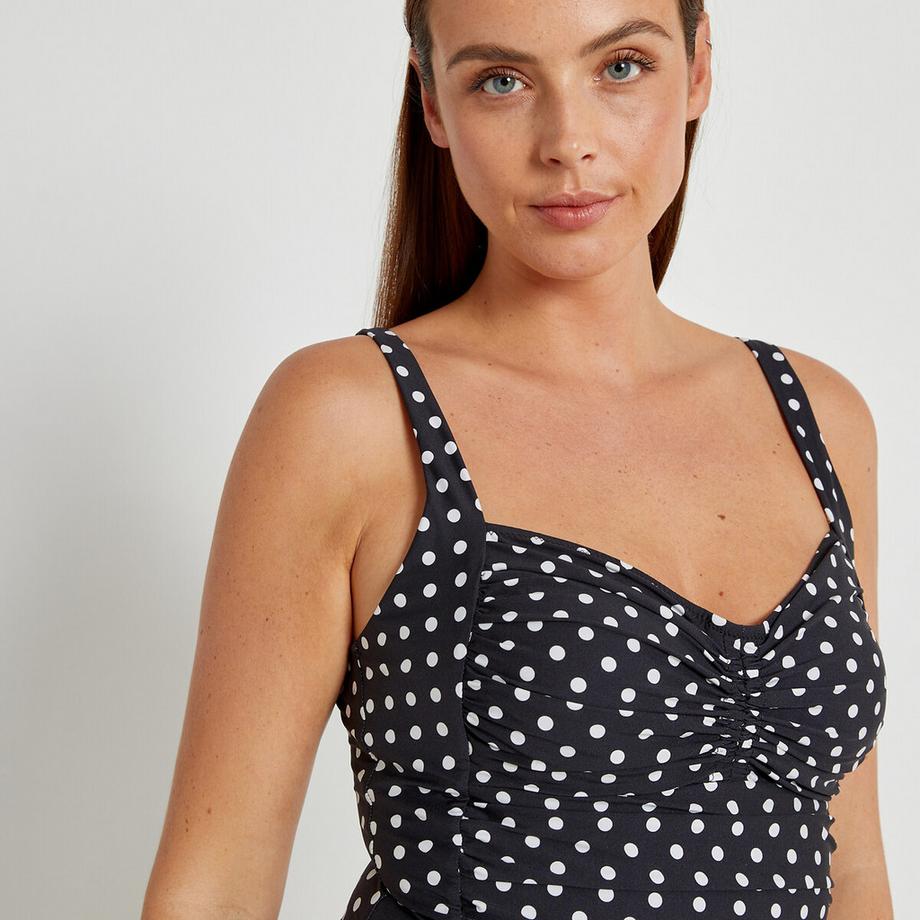 La Redoute Collections Badeanzug mit Tupfenmuster Triangel Einteiler  